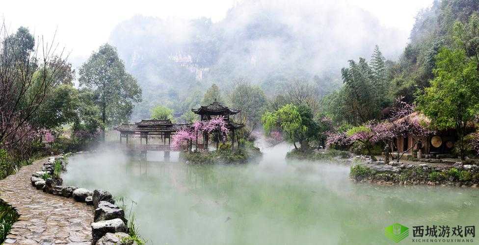 桃花源洞口芳草萋萋：探寻神秘仙境的绝美之景