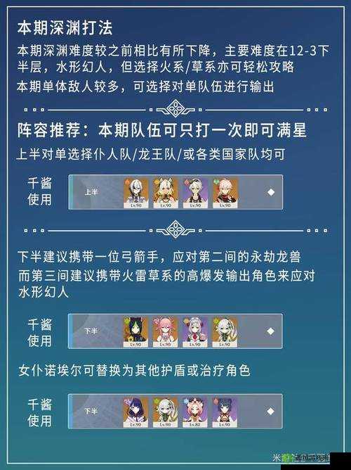 原神深渊9层全面打法攻略，精准资源管理、高效利用策略及避免资源浪费技巧