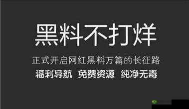 热点事件黑料不打烊：探究其背后的影响与社会反思